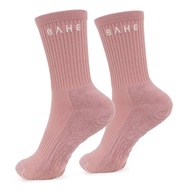 Bahe Womens Studio Grippy Crew Socks (Deep Mauve) - Sports Direct