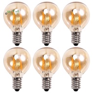 6Pcs 1.5W LED G40 Replacement Bulb 220V Retro Globe Gold Dimmable Bulb for Indoor/Outdoor String Lig