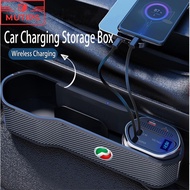 Perodua Car Front Seat Gap Cup Phone Organizer Charger Storage Holder Wireless Charging Box For Myvi Axia Ativa Bezza Kembara Viva Alza Aruz Kancil Accessories