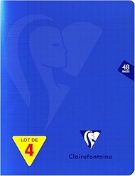 Clairefontaine Mimesys 322751AMZC Stapled Notebooks 17 x 22 cm 48 Pages Large Squared White Paper 90