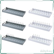 [DolitycbMY] Dish Plate Rack Holder, Kitchen Dish Storage Drainer Rack, Stainless Steel Plate Rack Cradle for Cabinet Drawers Home