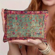 Vintage Bohemian Makeup Bag India Embroidered Cosmetic Bag Lightweight Foldable Travel Cosmetic Orga
