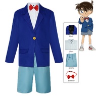 {gykhhguk} Adult Kids Detective Conan Edogawa Cosplay Costume Kudou Shinichi Blue Suit Sets Hallowee