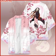New Anime Demon Slayer Kimono Zenitsu Tanjirou Cosplay Haori Cardigan Casual Tops