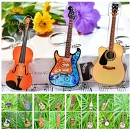 LARGLO Guitar Model Pendant, Cello VIOLIN Guitar Acrylic Keychain, Musician Jewelry Drum Kit Pipa Cl
