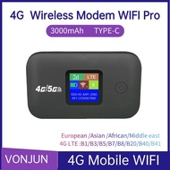4G/5G 行動 WIFI 路由器 150Mbps 4G LTE 無線路由器 3000mA 便攜式袖珍 MiFi 數據機行動 Wifi 熱點，帶 Sim 卡插槽