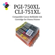 PGI-750XL CLI-751XL Compatible Canon Refillable Ink Cartridge for Pixma Printer [theinksupply]