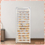 [IhoceMY] Transparent PVC Baker Rack Cover Dustproof Storage Rack Shield for Kitchen Display Bakery 