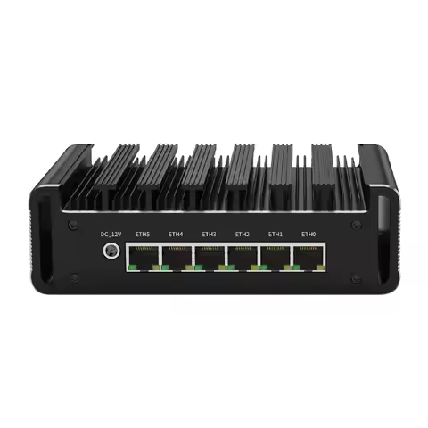 6 LAN Fanless Soft Router Alder Lake N100 Mini PC 6x Intel i226 2.5G LAN HD DP pfSense Firewall Appl