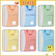 SIXIS Mesh Zipper Pouch, L-Type Opening Subject Classification Subject Bag, Delicate Portable Handle