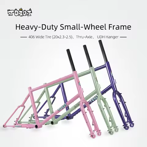 TQIQT Chrome molybdenum steel frame for 406 Small Wheel Bicycle๏ผ๏ผfat bike frame20*2.3-2.5๏ผbrake udh