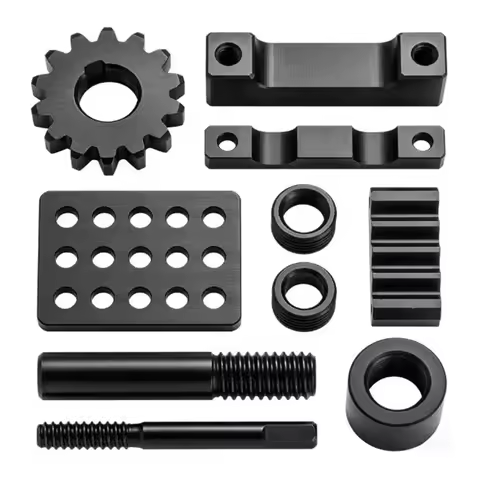 Custom Metal Fittings Sheet CNC Machining Parts Aluminum Production Turning Services Black Anodizing