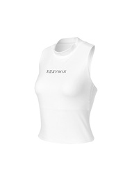 XEXYMIX Mock Neck Logo Point Crop Top Atasan Olahraga Wanita - XFK3BL1508