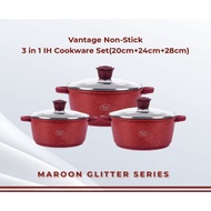 🌄Vantage cookware 3 in 1 maroon glitter series 🌄