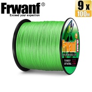 100M 9 Strands Fishing PE Line Braided Fishing Line Wires X9 Jigging Line Light Green Carp Fishing W