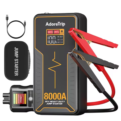 AdoreTrip Car Jump Starter 12V 4000A, 16000mAh Portable Power Bank Battery Booster for 8.5L Petrol &