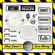 [Sirim] LED Downlight 18W / 20W Round 6'' Recessed Downlight Daylight (EXTRA BRIGHT) IMITOS