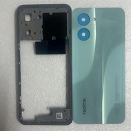 Full Housing For OPPO Realme C33 RMX3624 Middle Frame Cover+Battery Back Cover Rear Door Cover With 