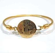 St. Benedict San Benito Gold Bangle Unisex For Men and Women