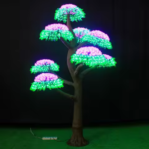 Christmas Decorations LED Cherry Blossom Tree Light Bulbs 2m Height 110/220VAC Seven Colors For Opti