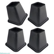 Zebeaa 4Pieces Furniture Risers 6Inch Thick Plastic Bed Leg Elevators for Sofa Desk