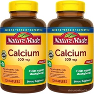 Nature Made Calcium 600 mg dengan D3 Dietary untuk B port 220 Tablet Pek 2