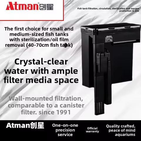 ATMAN fish tank hanging waterfall aquarium mini oil film filter
