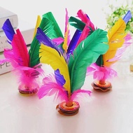 Chicken Feather Keys Fitness Feather Healthy Feather Goose Feather Shuttlecock Kick Flower Shuttleco