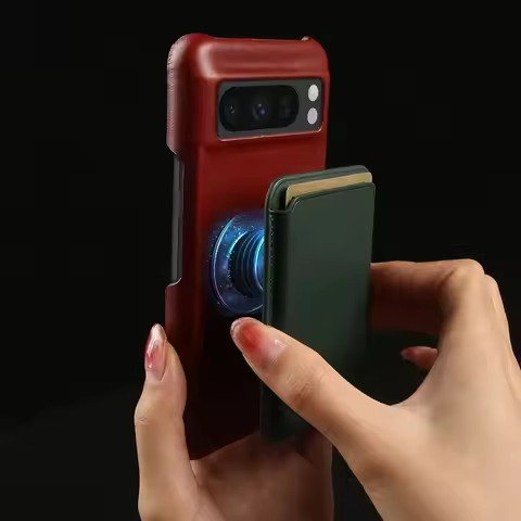 Wireless Wallet Genuine Leather Case For Google Pixel 8 Pro Magsafe Cases Pixel7pro 6A 6Pro Vintag P