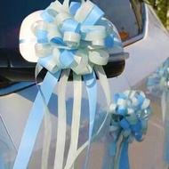 KAUKAU Pull Bow Ribbon Wedding Car Decoration Christmas Box Packing Flower Ball Party Supplies Reben Tarik 婚车车队装饰