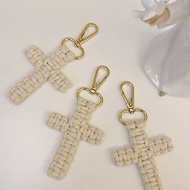 Macrame手工編織十字架 吊飾 鑰匙圈 掛飾