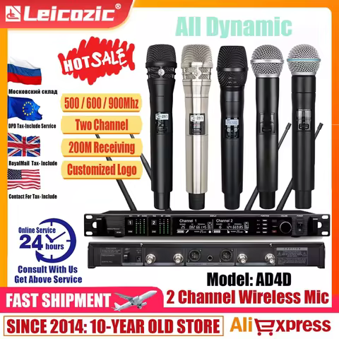 Leicozic SM BETA58 500 600 900Mhz AD4D KSM11 Dynamic Wireless Microphone Professional Headwear Micro
