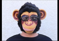 หน้ากากคอสเพลย์ ลิง วานร หน้ากากสัตว์ Monkey apes Animal face mask Cosplay แฟนซี หน้ากากฮาโลวีน แกล้งคน ธีมซาฟารี Glasses