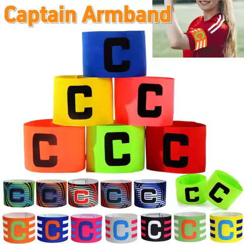 1Pcs Captain's Armband Football Match Velcro Arm Band Bright Color Competition Soccer Gift Adjustabl