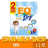 EQ Dry Mega Pack Large 72 - Tape Baby Diapers
