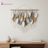 [Menolana] Macrame Foliage Wall Hanging Large Size Bohemian Foliage Tapestry for Brown