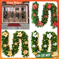(Super cheap) 2m7 Christmas string with beautiful thick leaves for event decoration