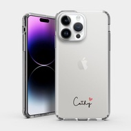 【客製化禮物】 英文名 小愛心 IPHONE 保護殼 透明手機殼 PU028