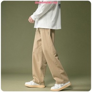Ready Stock 100% Cotton Unisex Seluar Slack Lelaki Korean Seluar Cotton Lelaki Khaki Casual Plus Siz