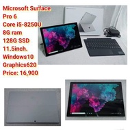 Microsoft Surface  Pro 6 Core i5-8250U 8G ram 128G SSD 11.5inch. Windows10 Graphics620 Price: 16,900