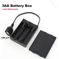 4.5V 3*AA Battery Case 5V USB Female Port Holder with Switch for LED Light Kit Building Blocks 65x45