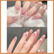 [WY2] Laser Dazzling Aurora Butterfly Shape Paintings Nail Stier Enhancement Adhesive Nail Decal Acc