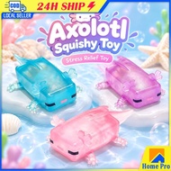 Minecraft Axolotl Squishy Toy Transparent Pink Stress Relief Squeeze Toy for Kids Gift