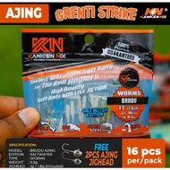 ULTRALIGHT Kanicen Nix Grenti Strike BRUDU AJING WORMS (suitable with KN 1.5g Pari jighead and KN Aj