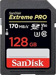 SanDisk SDSDXXY-128G-GN4IN Extreme Pro 128GB SDXC UHS-I U3 V30 (Up to 170MB/s Read, 90MB/s Write) Memory Card , Black