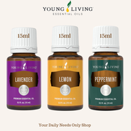 Young Living ALLERGY TRIO (LAVENDER, LEMON, PEPPERMINT) Essential Oil - Young Living Flagship -  100