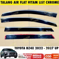 Toyota BZ4X 2022 2023 2025 2026 2027 up Side Visor Flat Black Chrome List