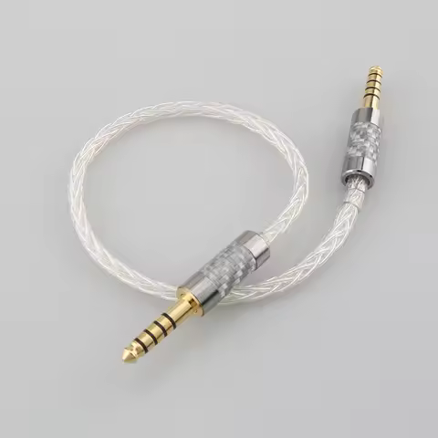 99% 8 Core Pure Silver 16 OCC Mxied Cable 4.4mm Balanced Male to Male Audio Adapter IFI Zen DAC LN00