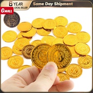 Pirates Gold Game Coins Plastic Fake Coins Prop Birthday Halloween Party Treasure Decoration Toy