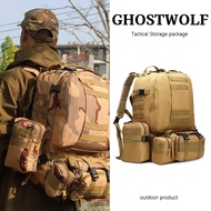 Ghostwolf 50L Liter Tactical Bag Molle Backpack Outdoor Hiking Travel-Friendly
